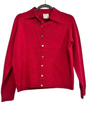 St Michael Vintage Lambswool Cardigan size 14 UE US 10